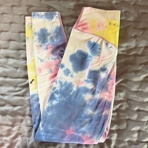 BALR. Women's Tie-Dye High-Waist Leggings in Blue/Pink/Yellow